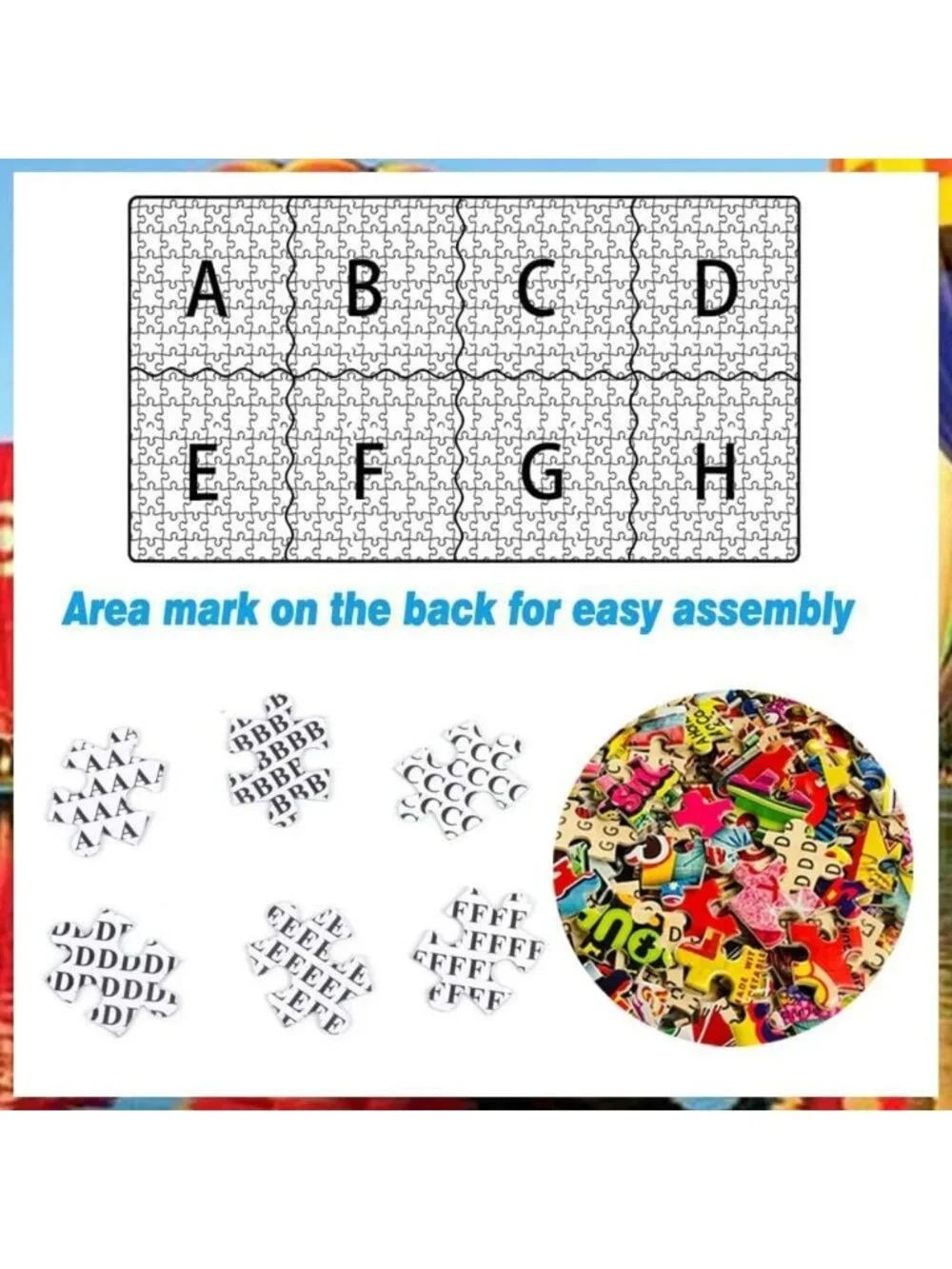 1000 Piece Jigsaw Puzzle - Crazy Candy Design for Adults & Kids - Fun Home Decor